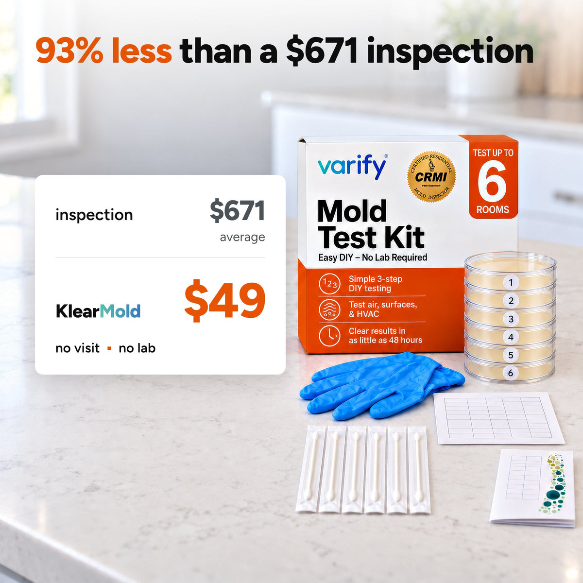 KlearMold compared with a home mold inspection