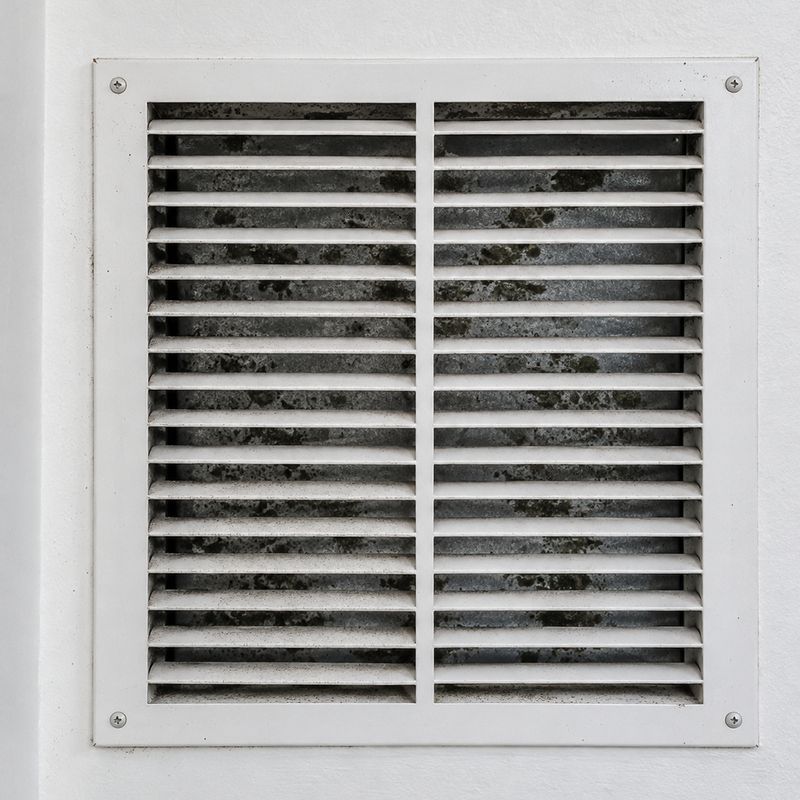 Mold hiding behind an air vent
